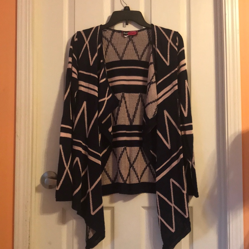 Blue and pink cardigan